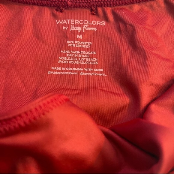 Kenny Flowers The Cali Sporty Bikini Bottoms Red Women's NWT - Picture 7 of 7